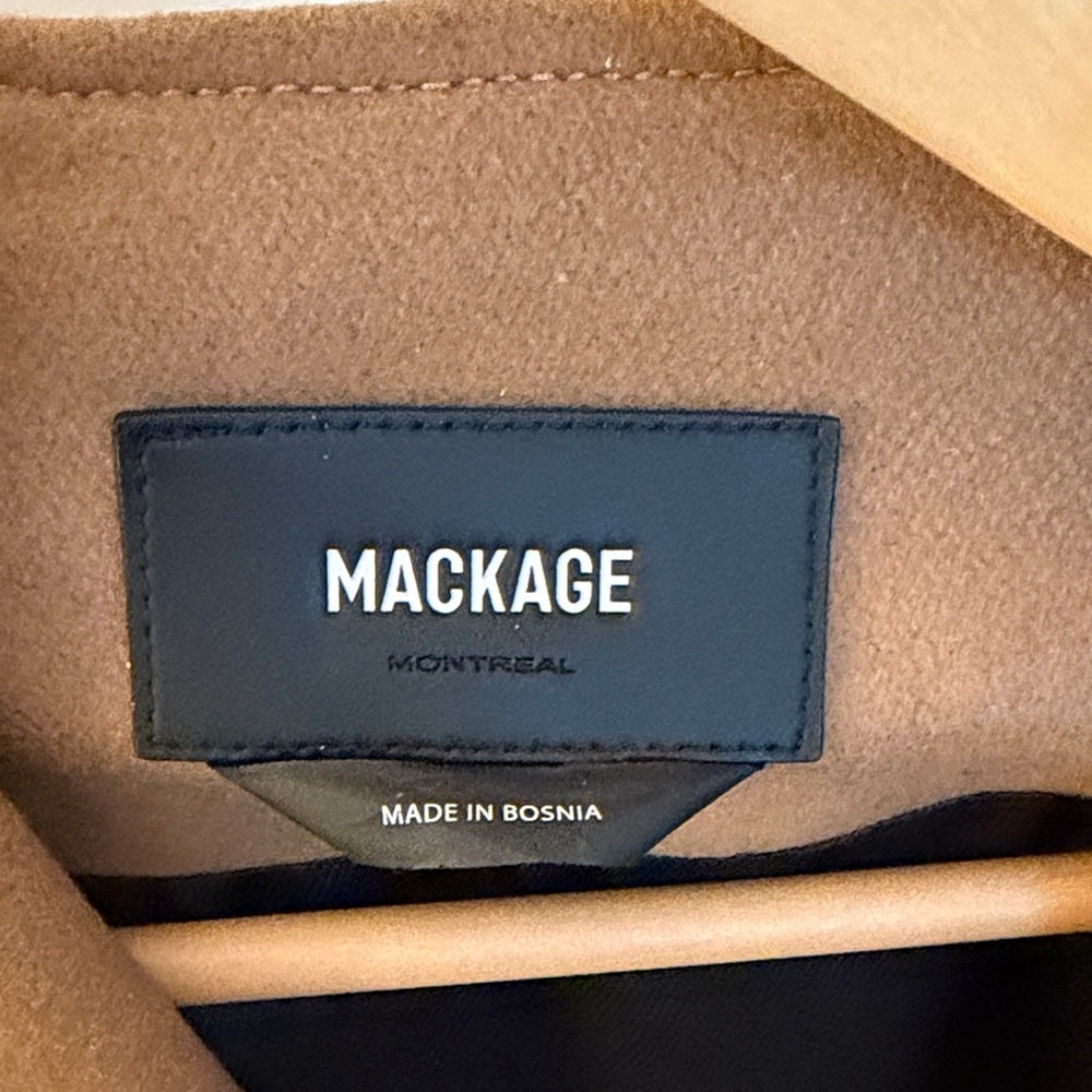 Mackage Rosa-O Camel Long Coat, Size L - Picture 4 of 9